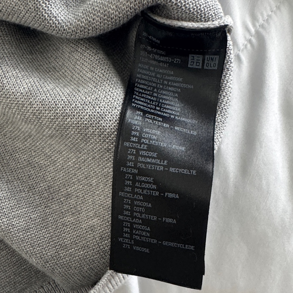 Uniqlo Women's Light Gray Crew Neck Sweater - Picture 4 of 5